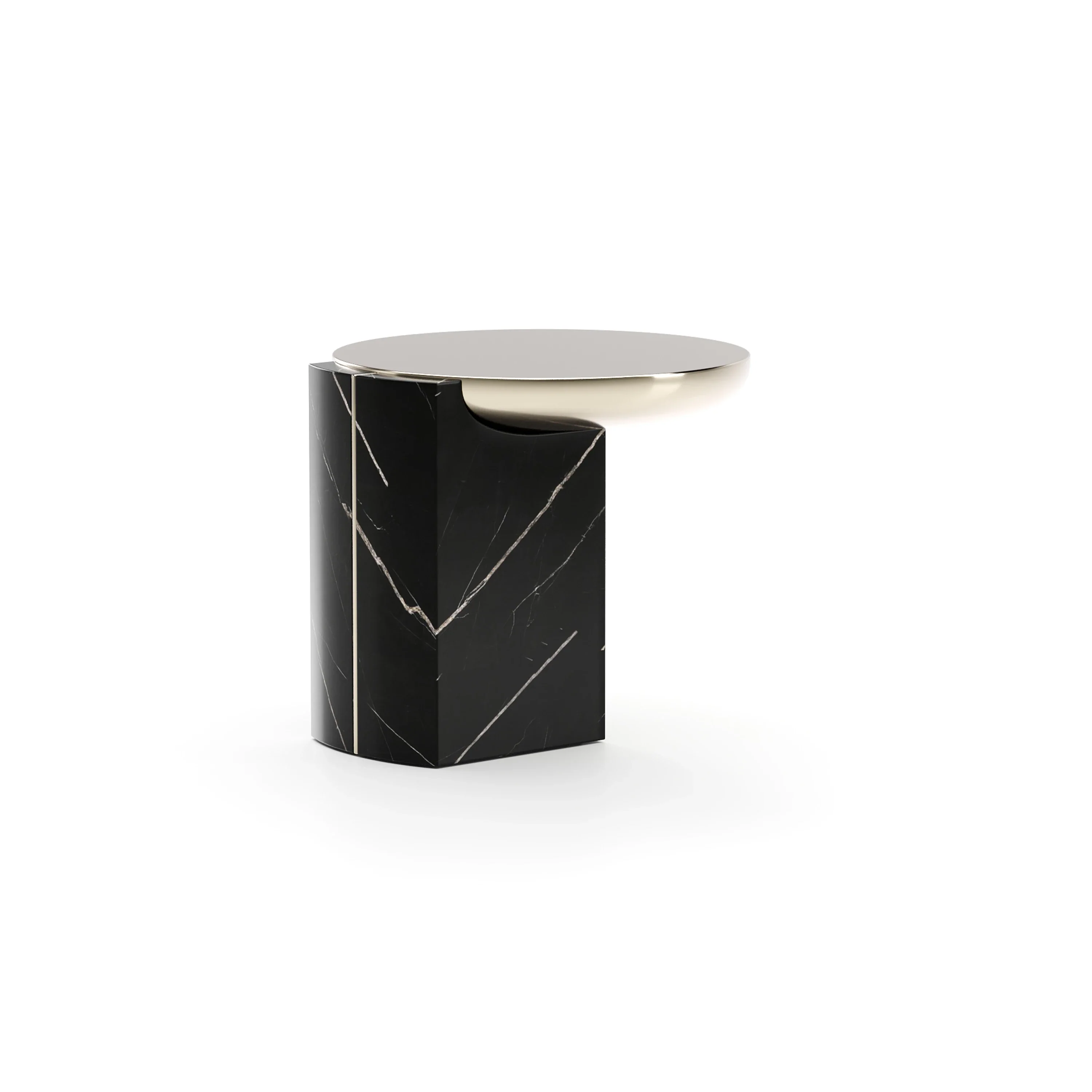Overlap Round Side Table Dark - Image 5